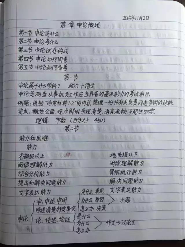 行測(cè)80分，申論70分，公考牛人筆記分享！