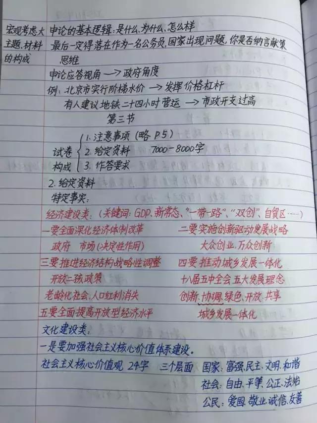 行測(cè)80分，申論70分，公考牛人筆記分享！