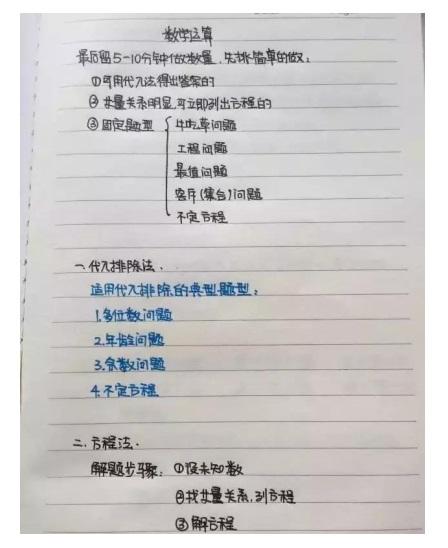 行測公式記不住？學(xué)霸幾張筆記就搞定了！