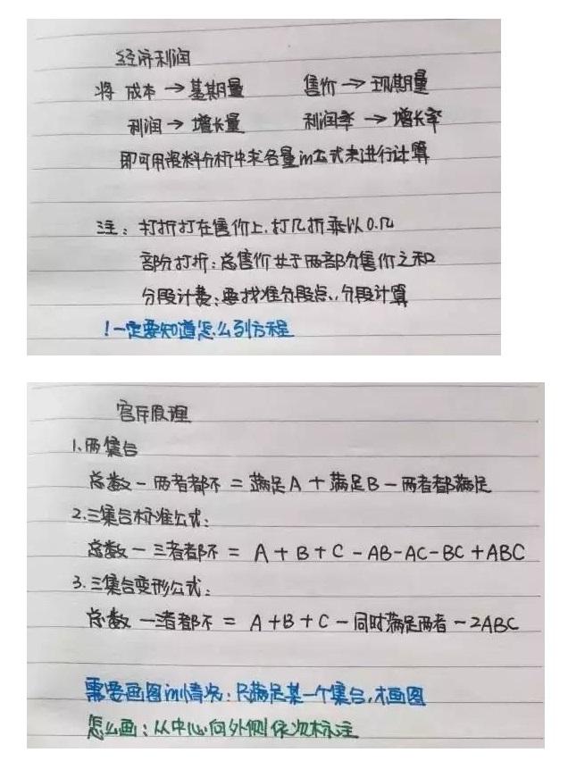行測公式記不??？學(xué)霸幾張筆記就搞定了！